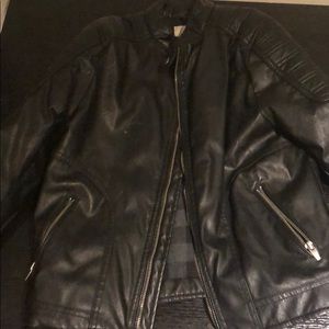 Zara boys leather jacket